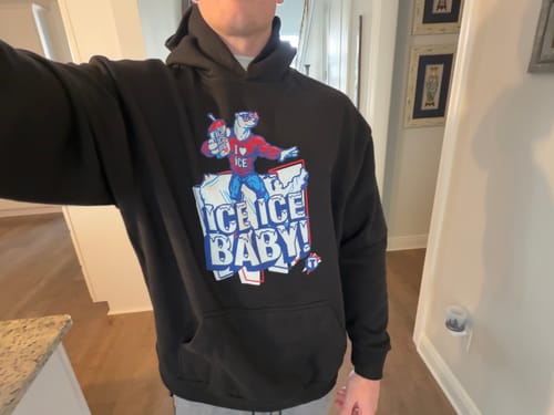 Customer photo review of I Love ICE Hoodie