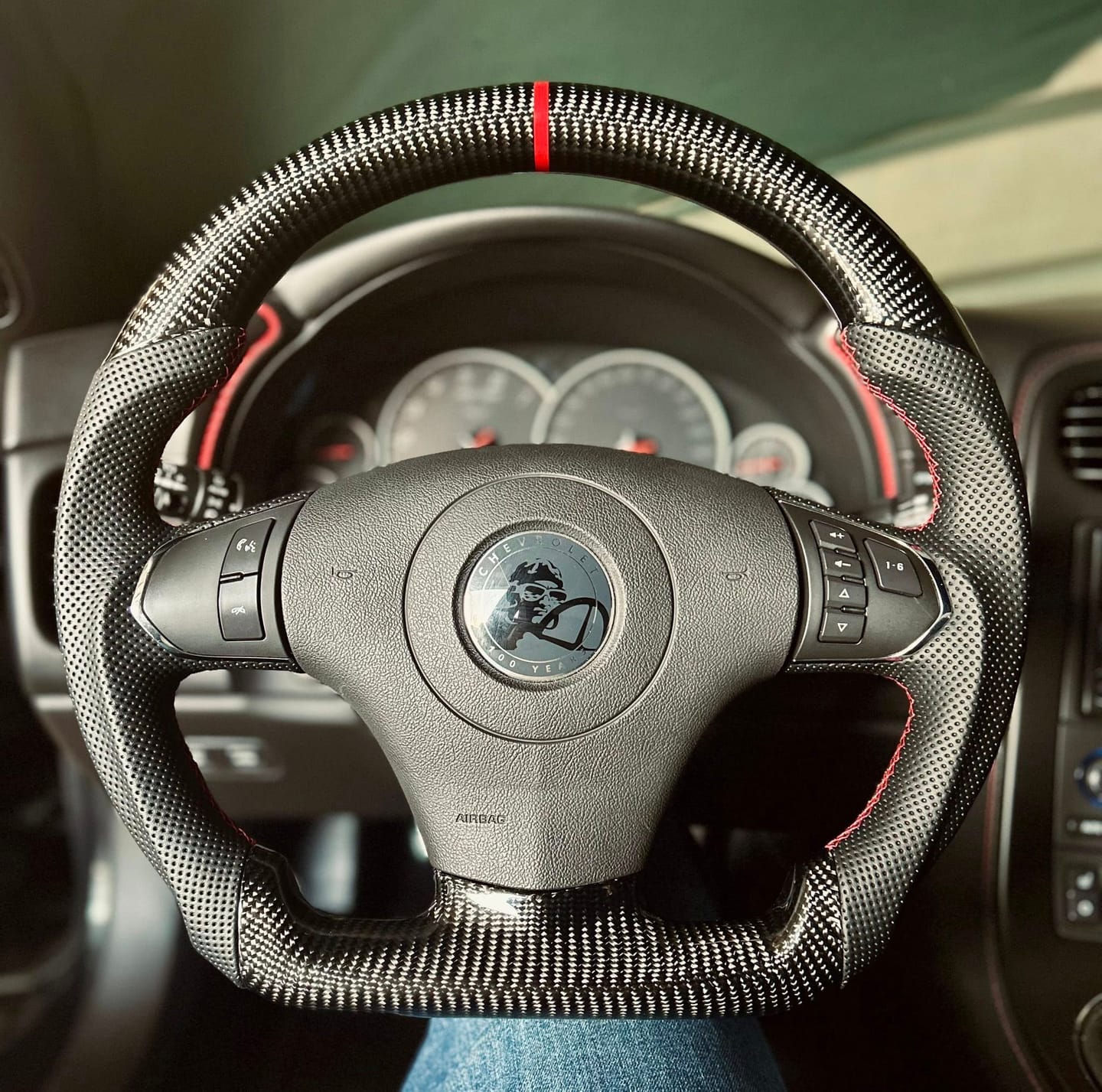 Customer photo review of Genuine Carbon Fiber Steering Wheel For C6 Corvette 2012-2013 Only