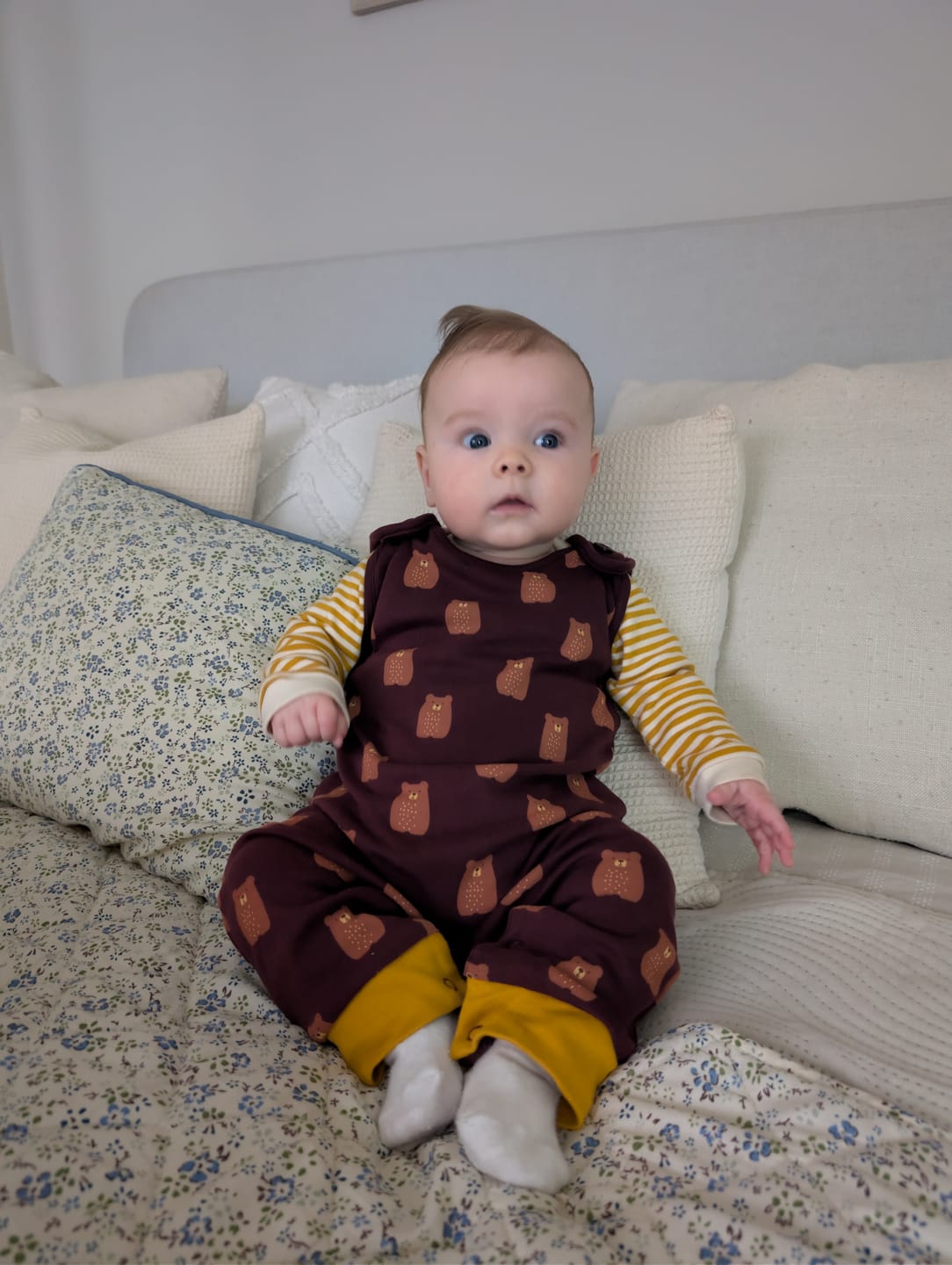 Customer photo review of Brown Bears Everyday Dungarees