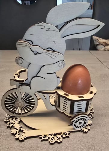 Customer photo review of Easter bunny egg holder laser cut svg file