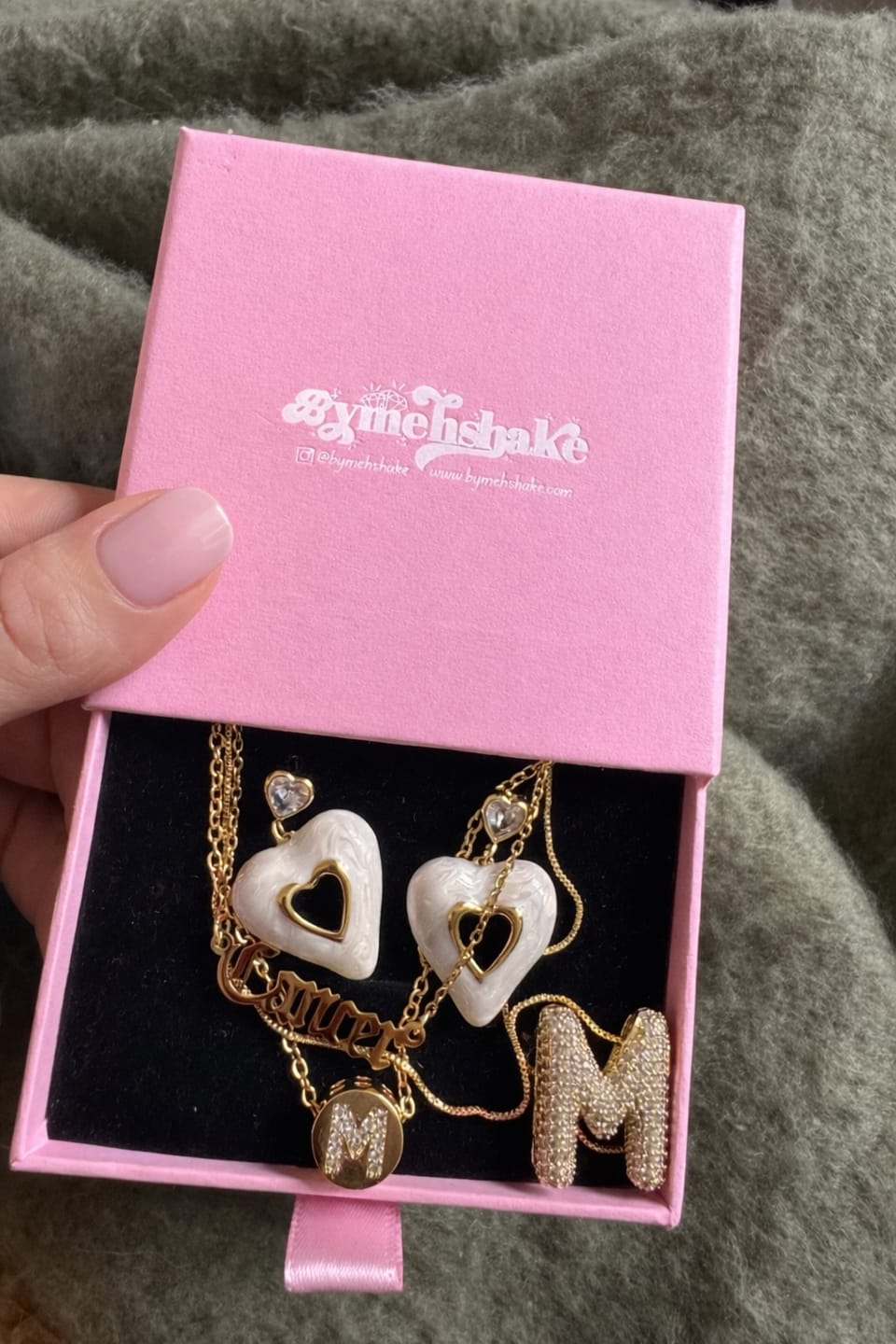 Customer photo review of Personalised Valentine's Jewellery Bundle
