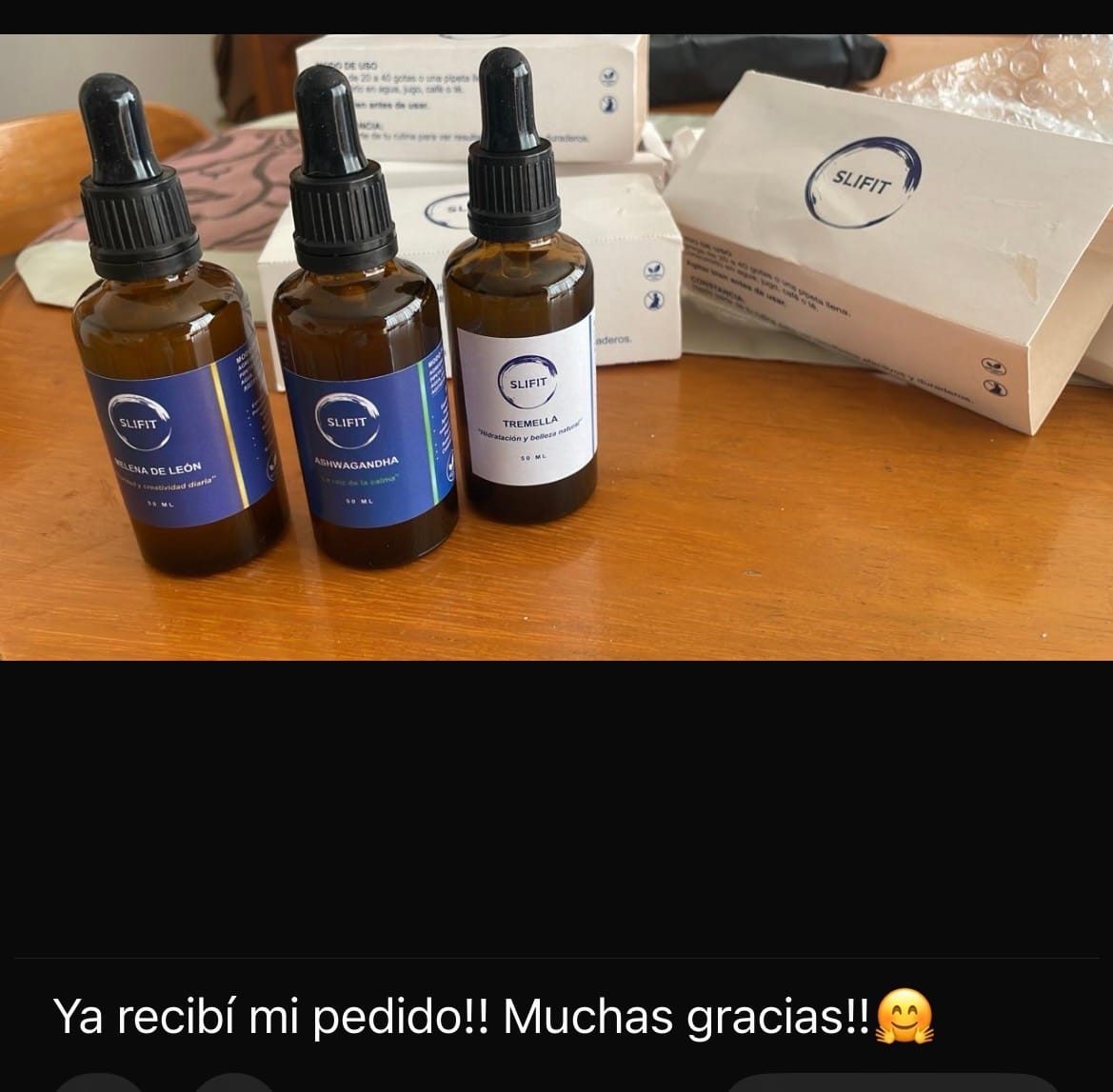 Customer photo review of Kit Equilibrio (Tremellla +Ashwagandha+Melena de León)