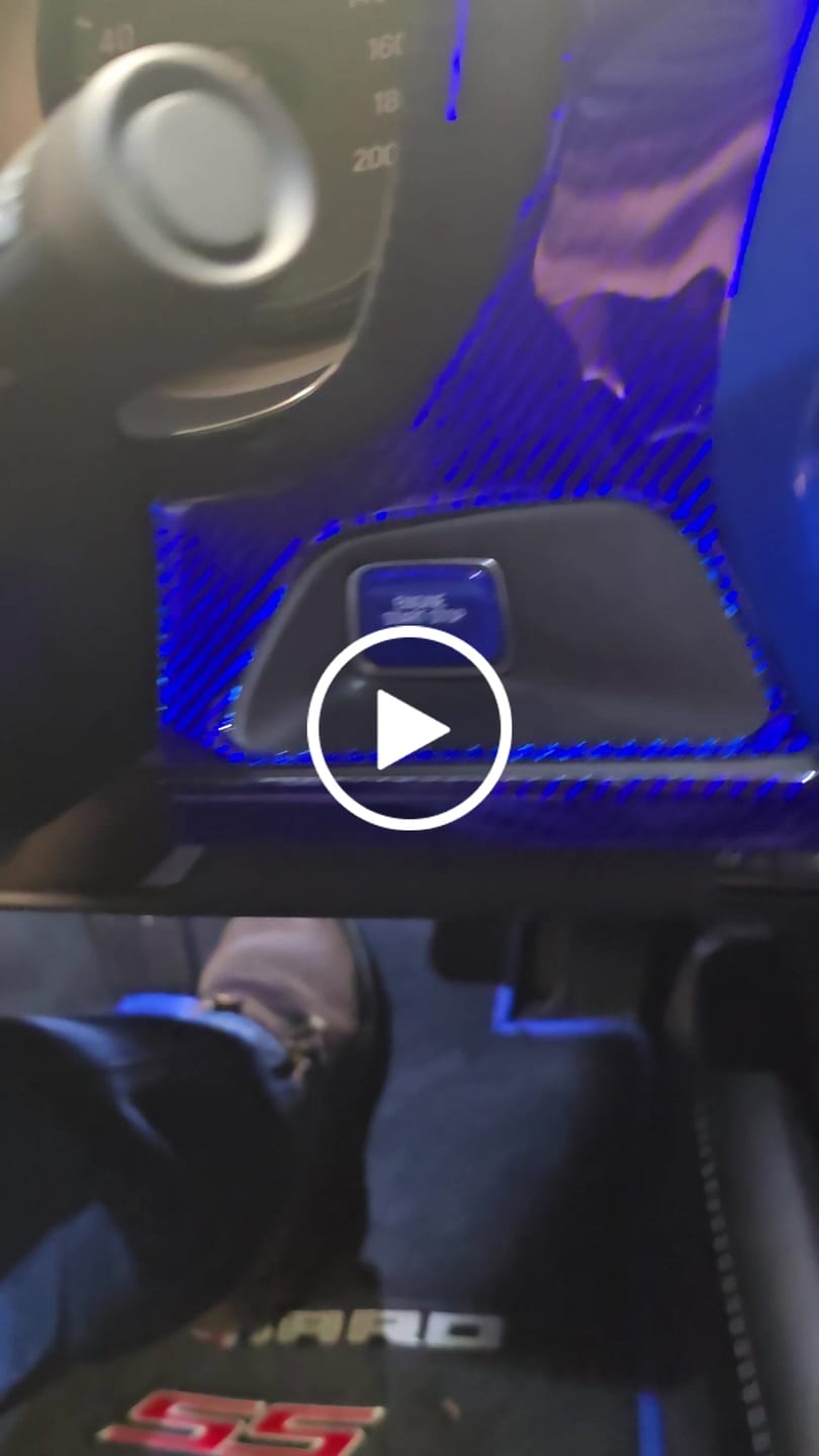 Customer video review of 2016-2024 Chevy Camaro Real Carbon Fiber Driver Side Dash Overlay