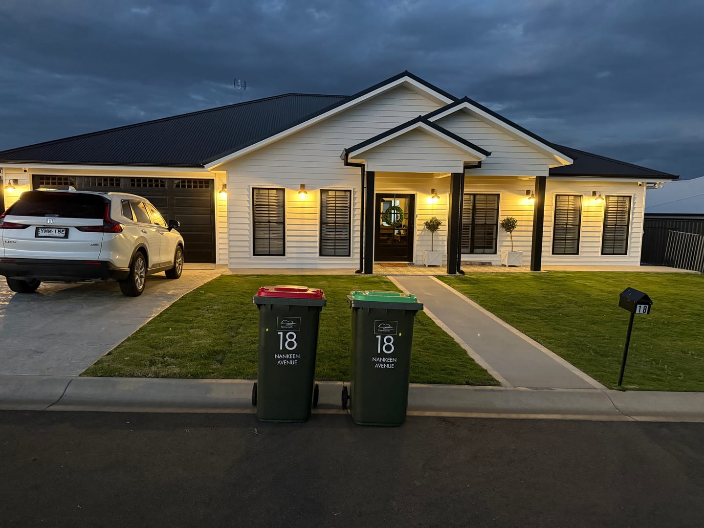 Customer photo review of Wheelie Bin Street Name & Number Sticker