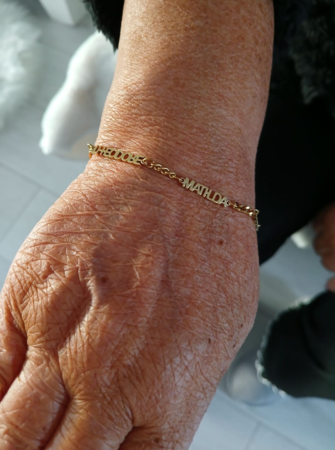 Customer photo review of Bracciale personalizzato con nome