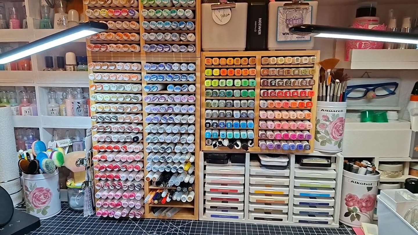 Customer photo review of Ohuhu Bamboo Marker Organizer (Europe Only)