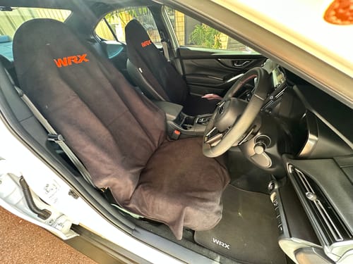 Customer photo review of Personalised Waterproof Car Seat Towel | Towel Society