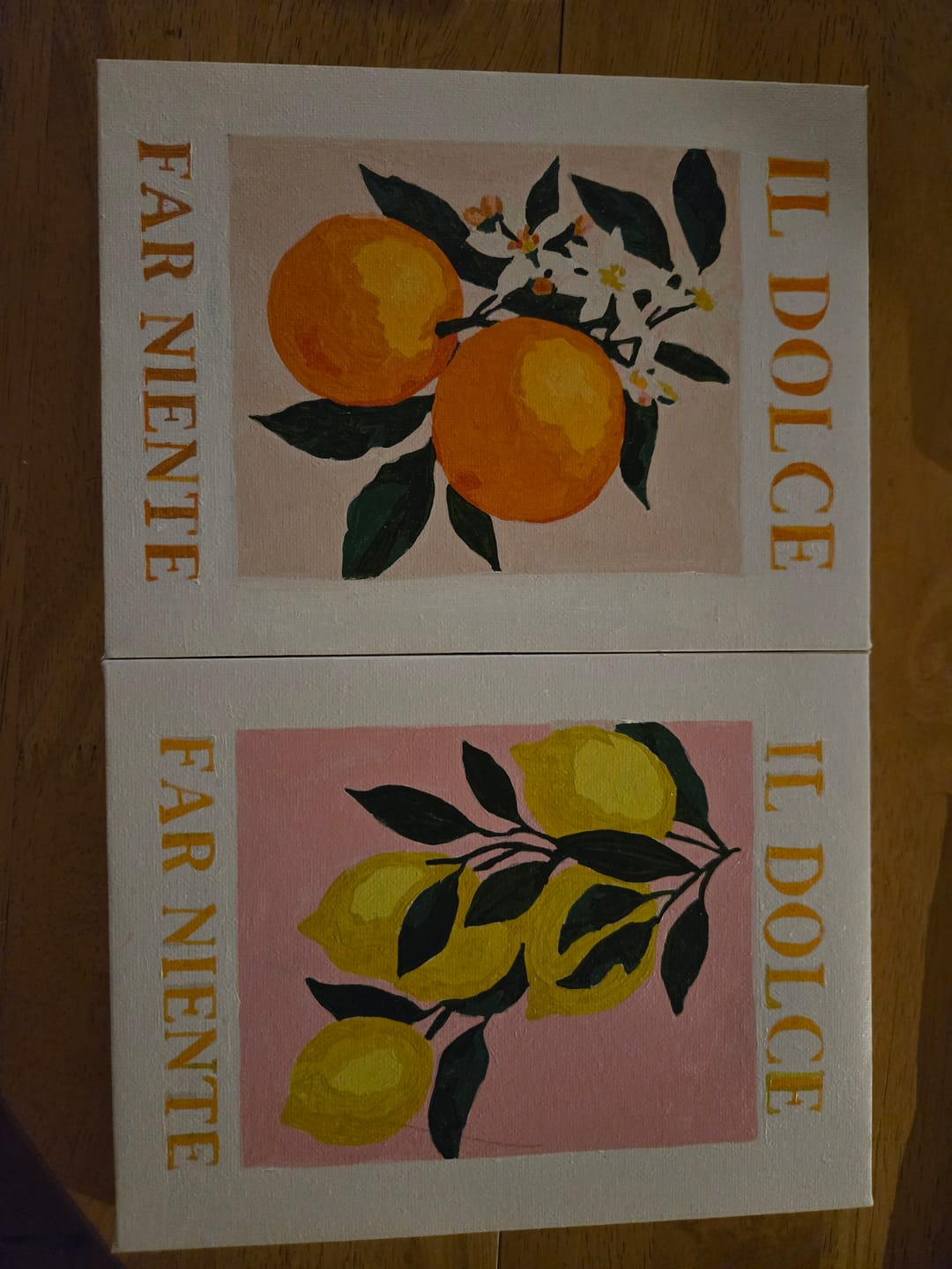 Customer photo review of 6 Mini Paintings - Italian ''Dolce Vita'' Set