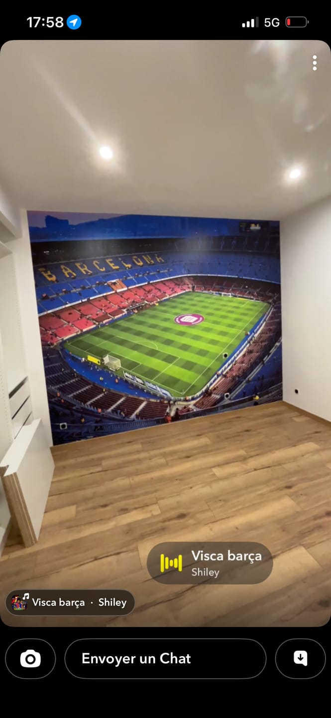 Customer photo review of Papier peint football stade de foot - Camp Nou