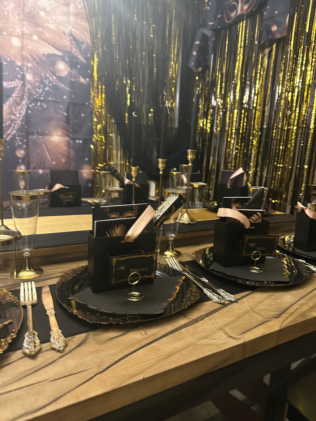 Customer photo review of Replay-able Masquerade Murder Mystery Dinner Party Game for Up to 20 Adults - Host Your Own Dinner Party Game Night - Masquerade Venetian Carnival Theme - Mardi Gras Fancy Dress Dinner Party V2