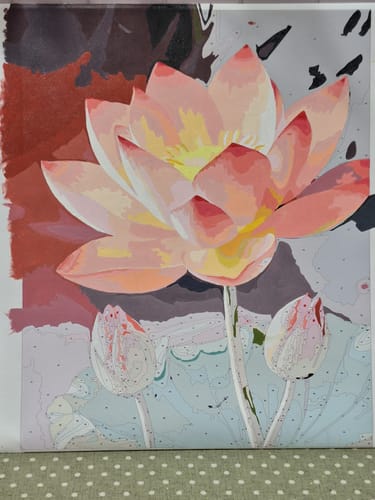 Customer photo review of Serene Lotus Bloom - Paint by Numbers Kit
