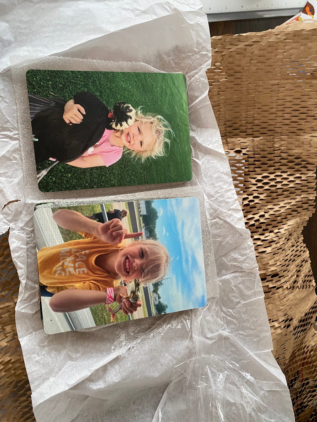 Customer photo review of Photo Tile Rectangular Print on Wood