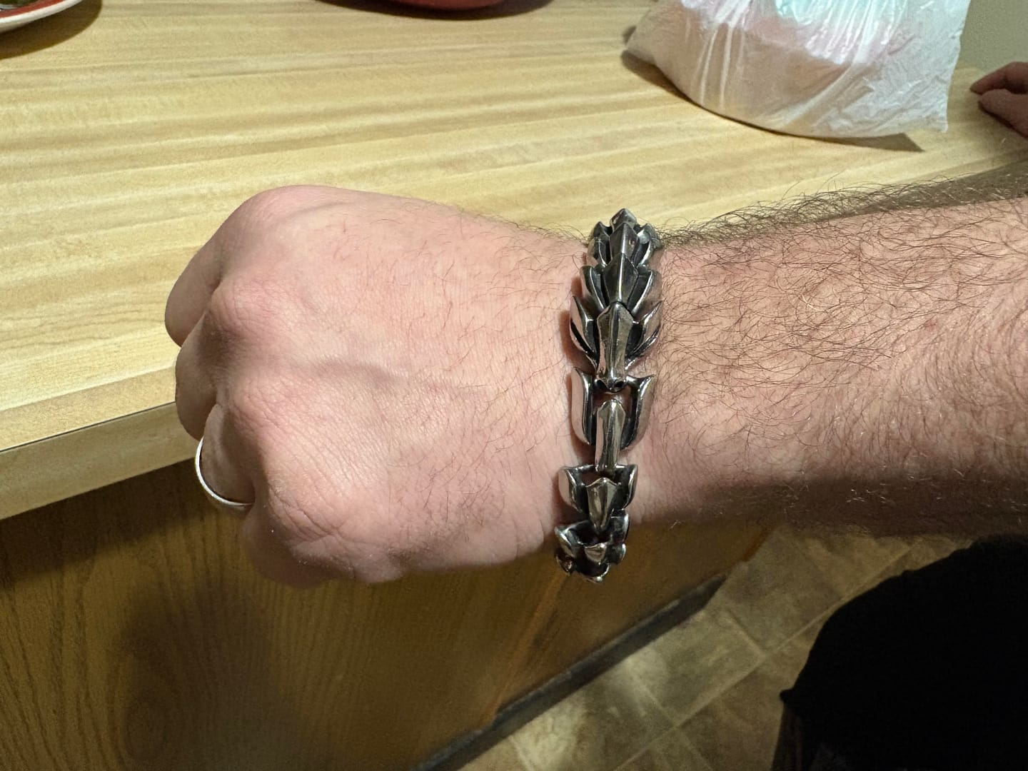 Customer photo review of The Midgard Serpent - Stainless Steel Bracelet