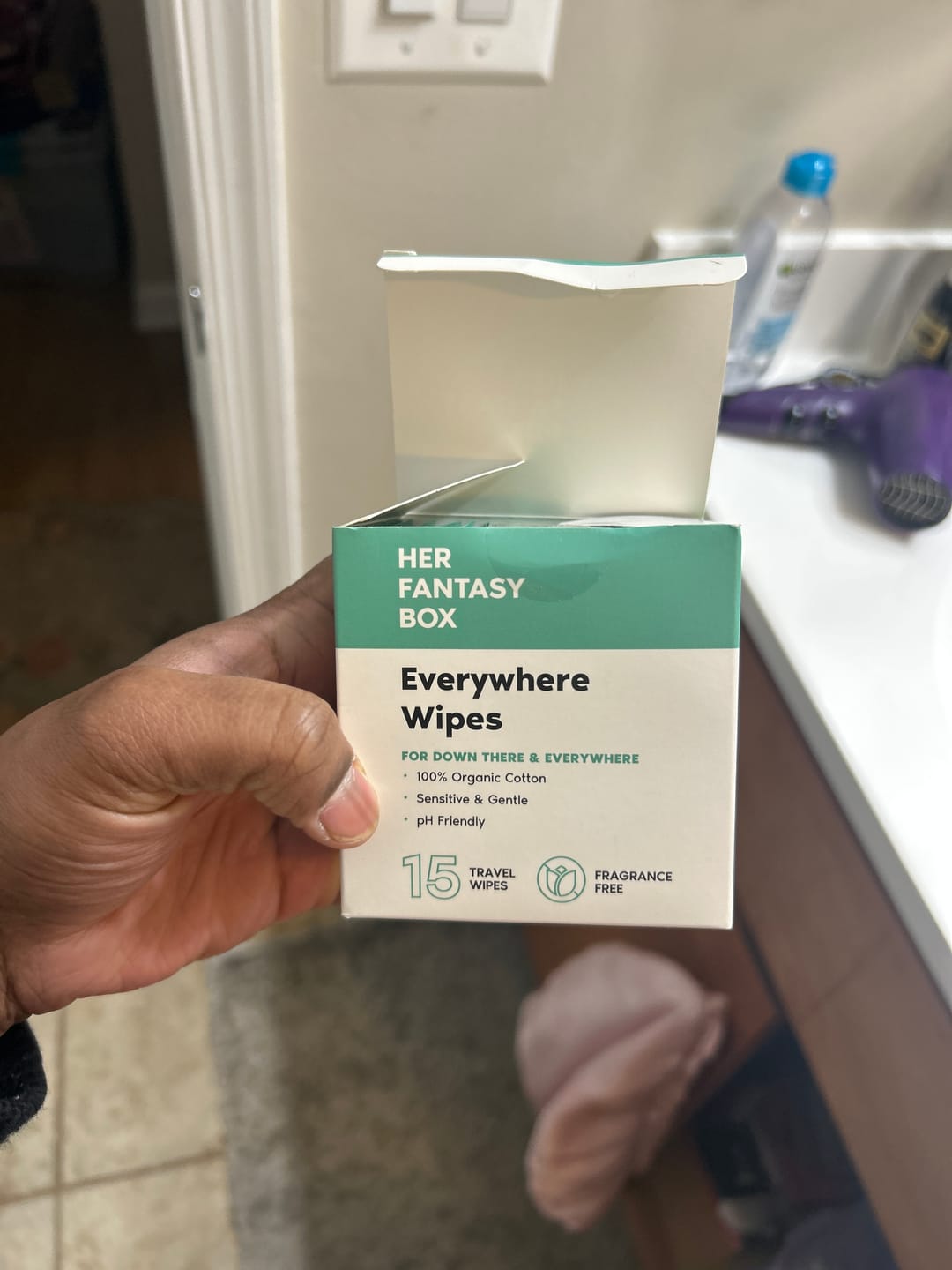 Customer photo review of Everywhere Wipes - Odor Removing Travel Wipes