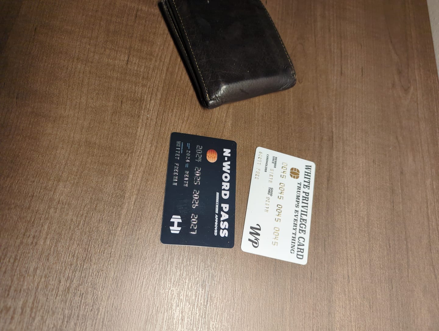 Customer photo review of N-Word Pass Card