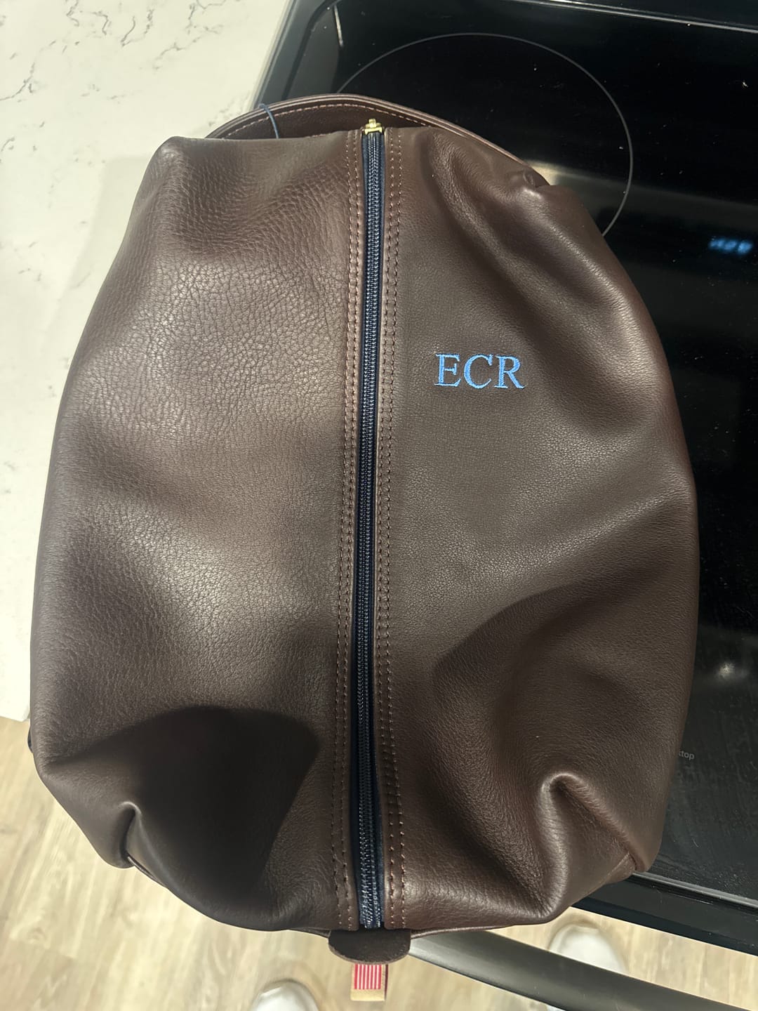 Customer photo review of Kennedy Leather Shoe Bag