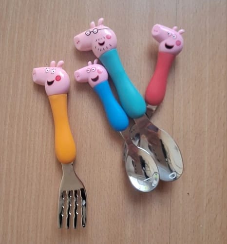 Customer photo review of Peppa Pig Cutlery Set
