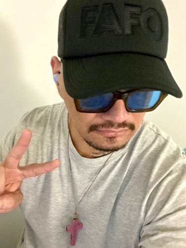 Customer photo review of FAFO Embroidered Trucker Hat