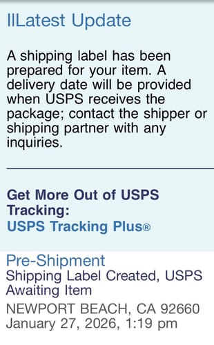 Customer photo review of Shipping Protection by Route