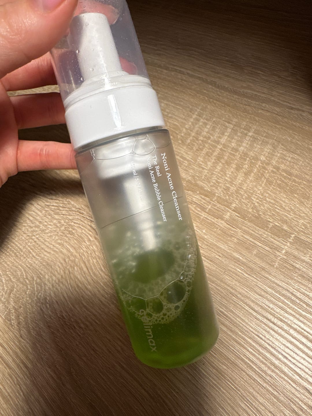 Customer photo review of Maigas ādu attīrošas putiņas ar sastāvā iekļautām noni ogām Celimax The Real Noni Acne Bubble Cleanser