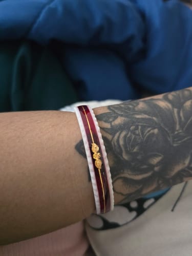 Customer photo review of Red – “Crimson Charm Women’s Bangle” (Pack of 1 Pair) (2 pis)
