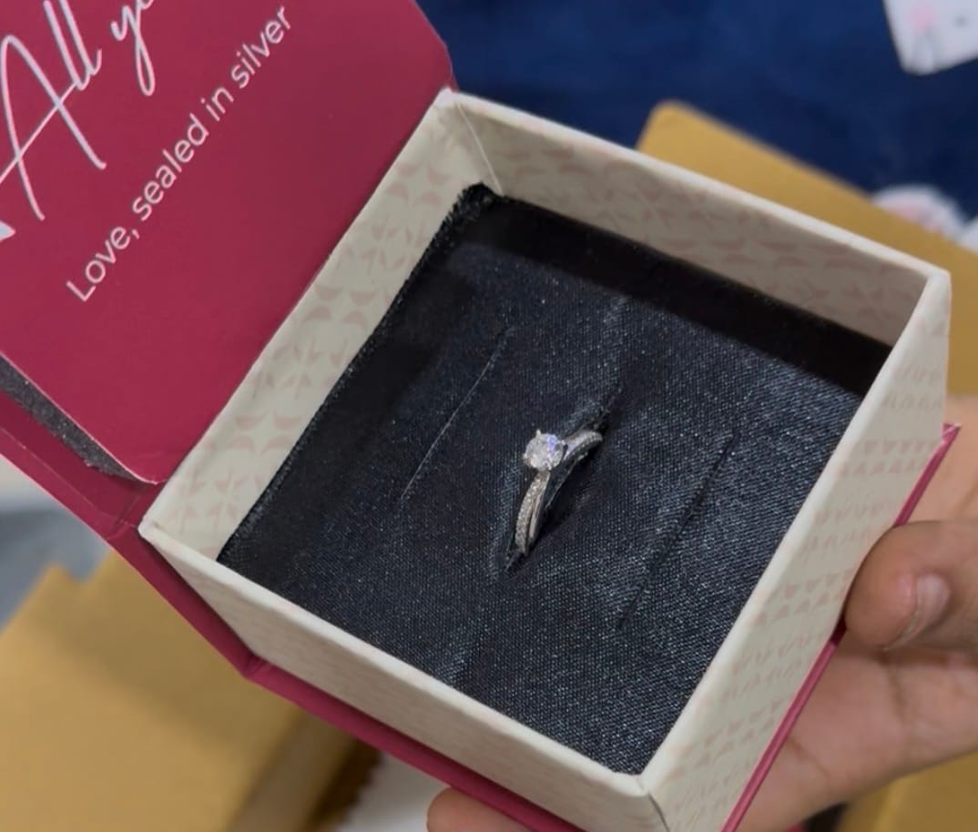 Customer photo review of Silver Zircon Layered Ring