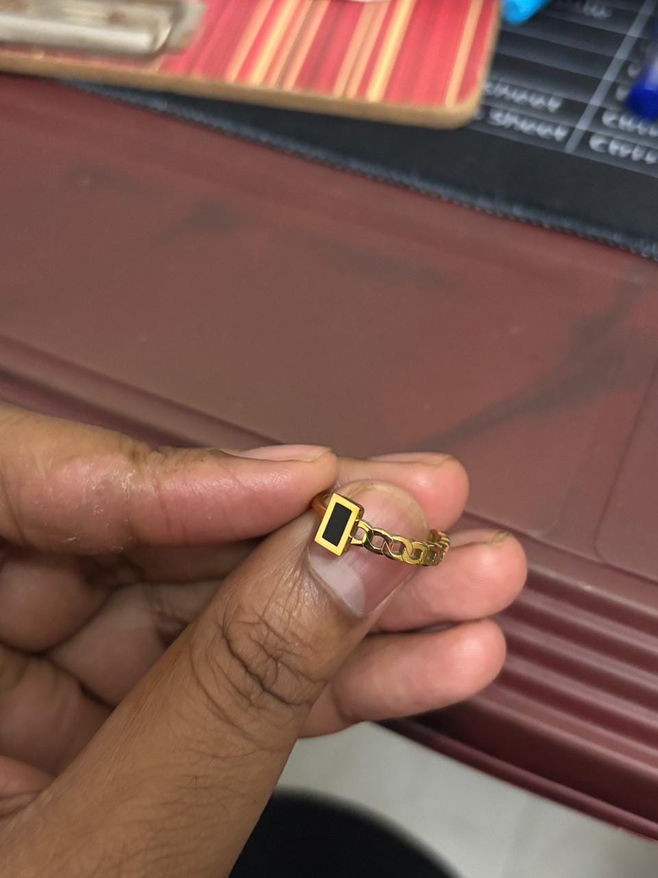 Customer photo review of Black Charm Ring