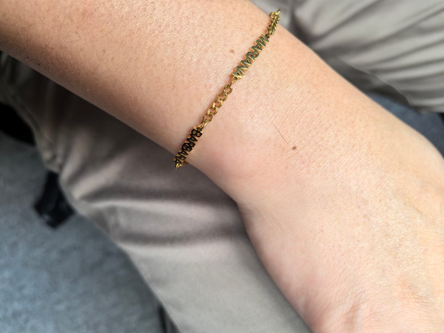 Customer photo review of Bracciale personalizzato con nome