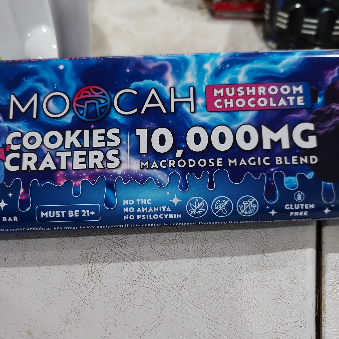 Customer photo review of Mega-Dose Mushroom Chocolates - Cookie Craters