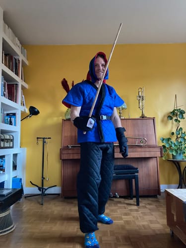 Customer photo review of COIFFE CANNE DE COMBAT RÉVERSIBLE