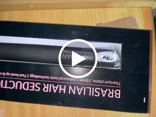 Customer video review of Brasilian Hair Seduction Titanium Iron 25mm (110-230 degrees)