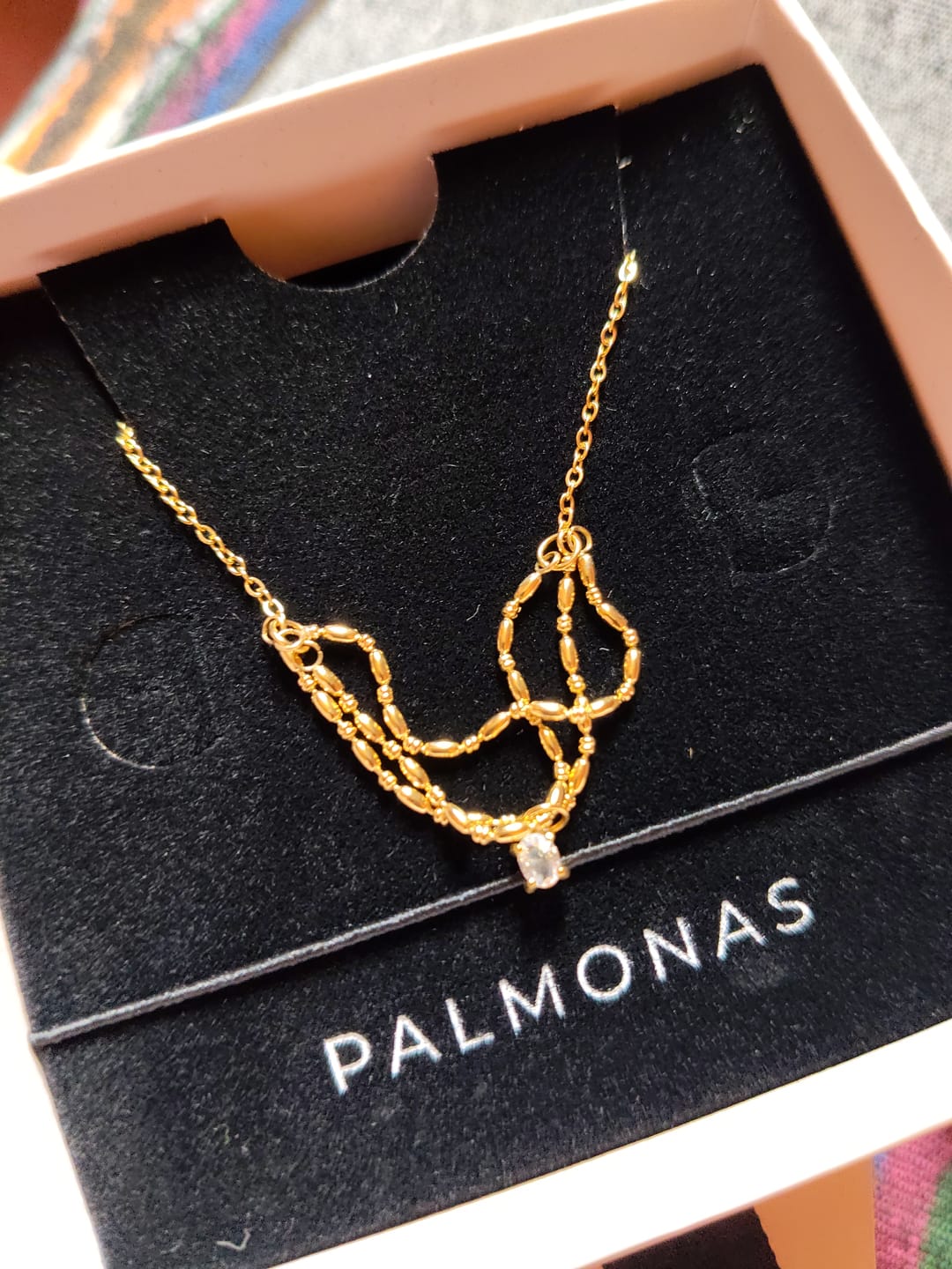 Customer photo review of Vintage Vibe Gold Necklace