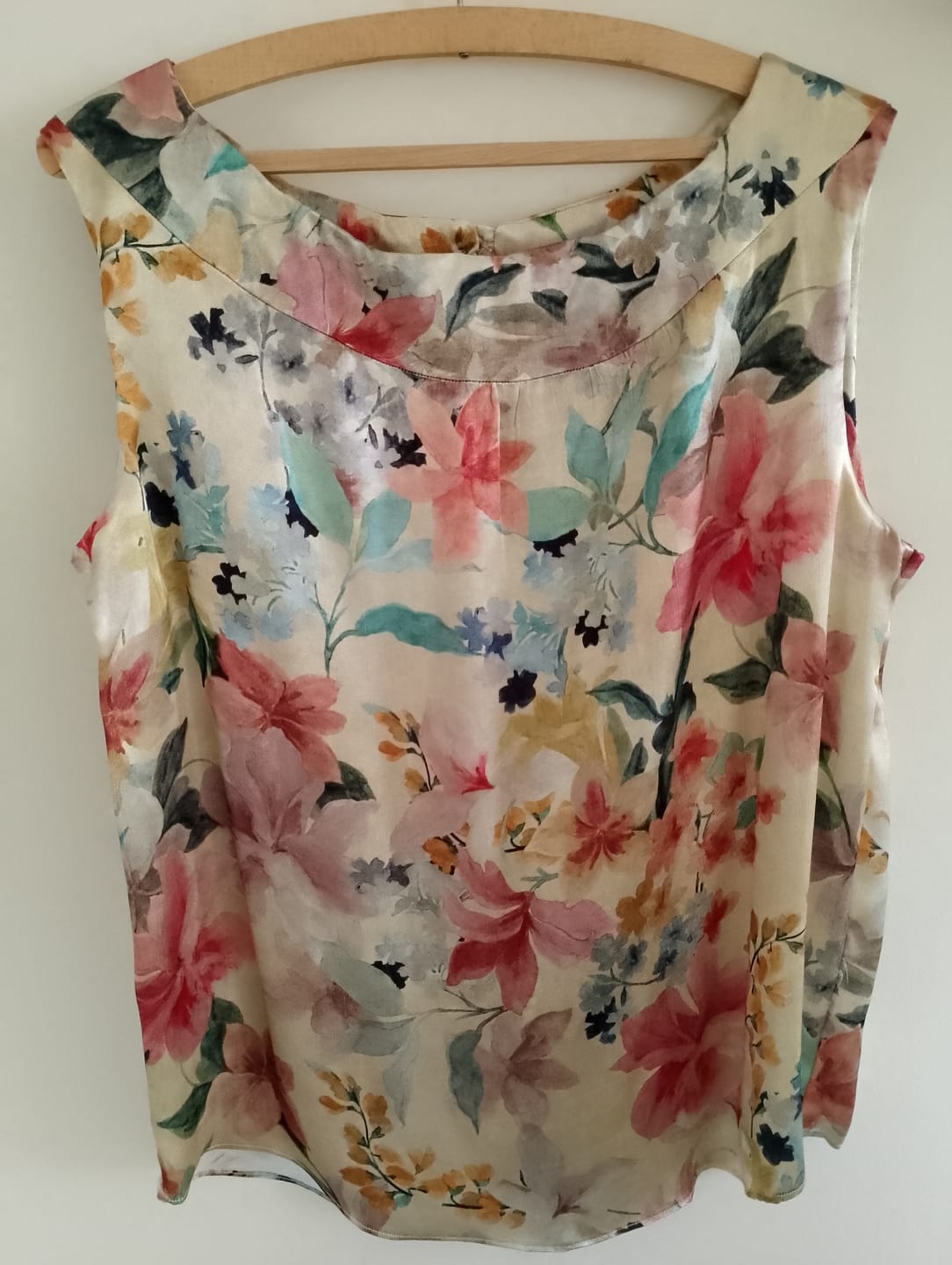 Customer photo review of Coastal Garden Viscose Satin Fabric