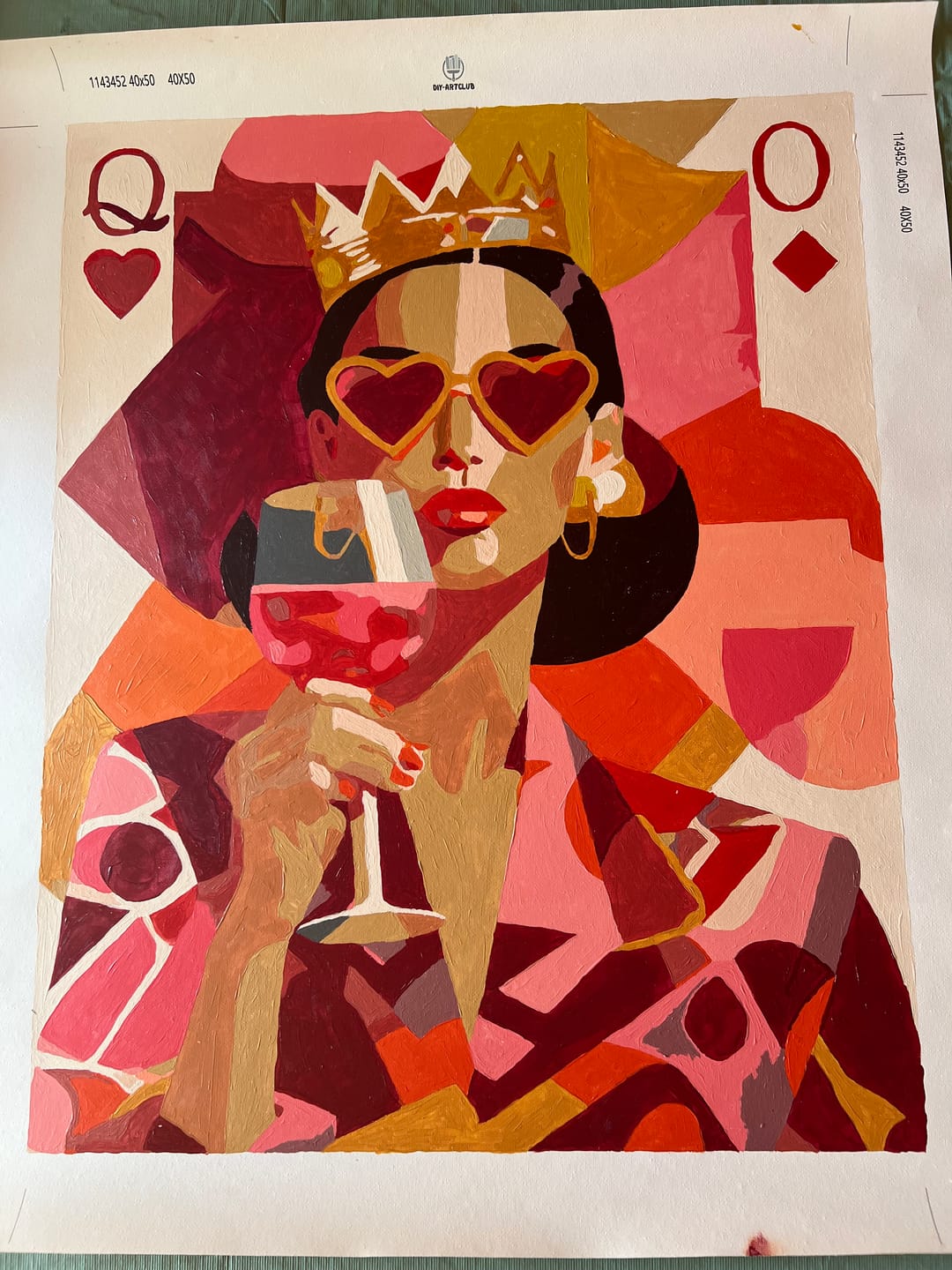 Customer photo review of The queen | Paint by Number