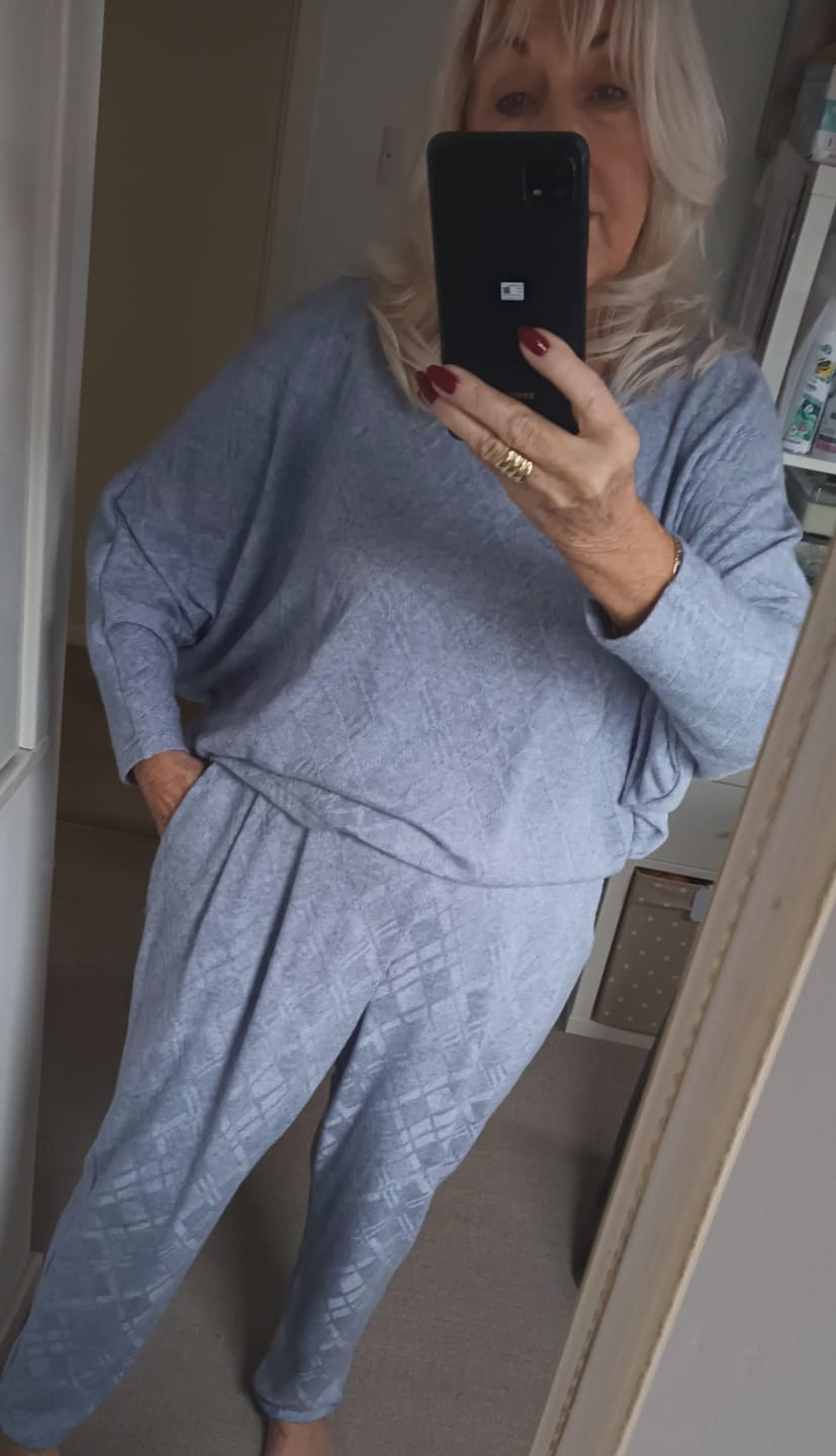 Customer photo review of Soft Melange Jacquard Knit Fabric