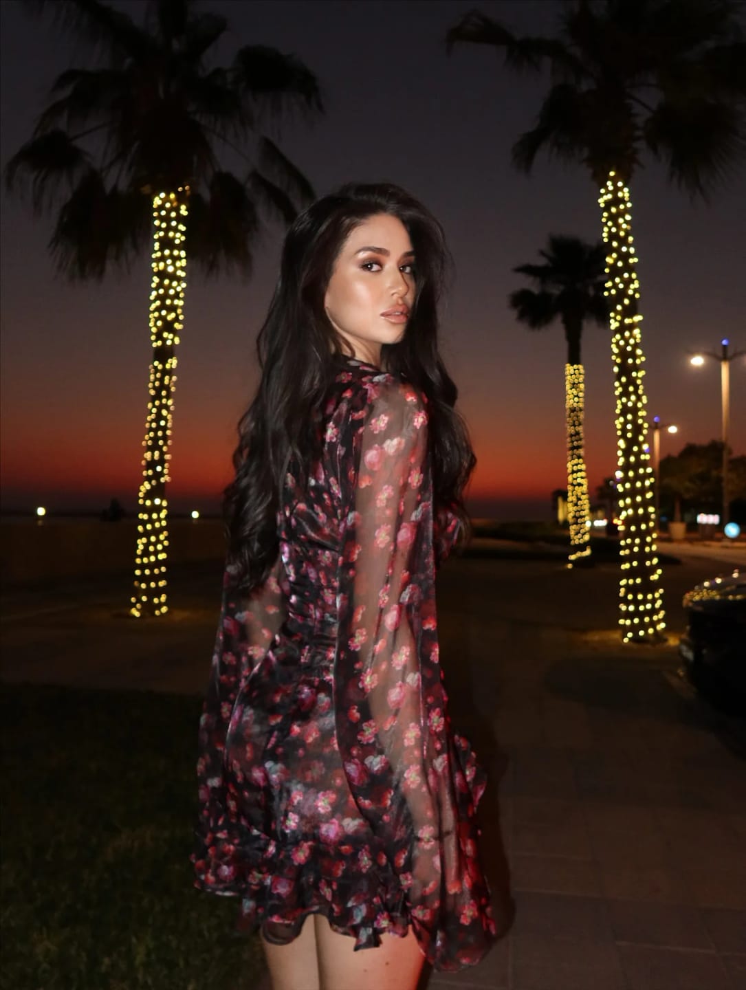 Customer photo review of Stephanie Floral Ruffled Dress