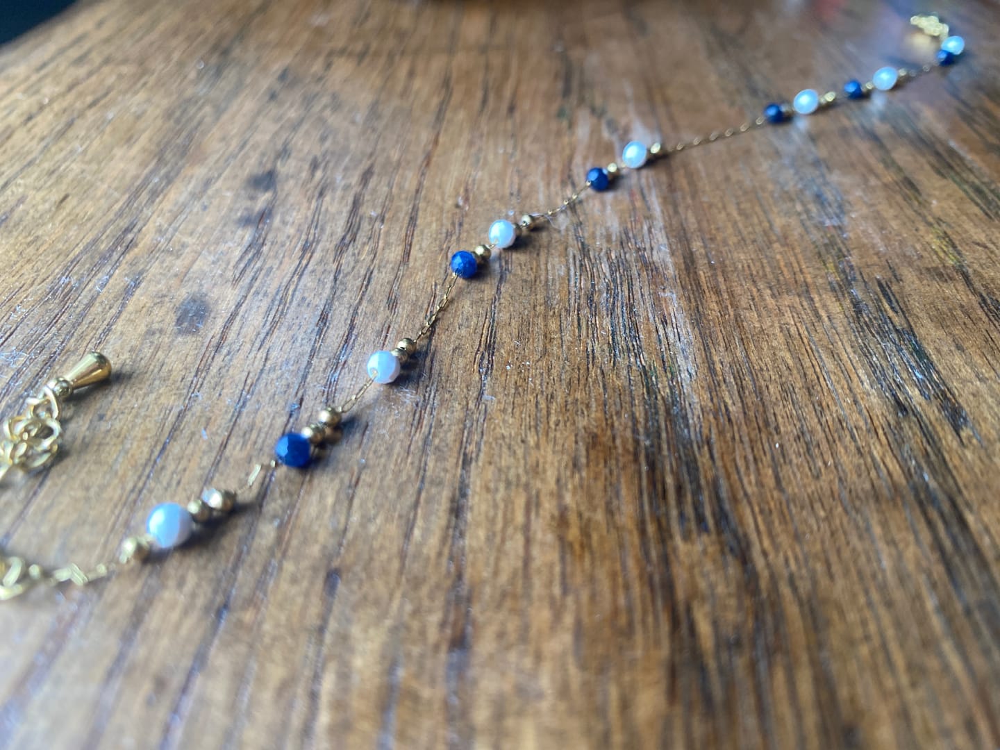 Customer photo review of Lulu Natural Stone Anklet