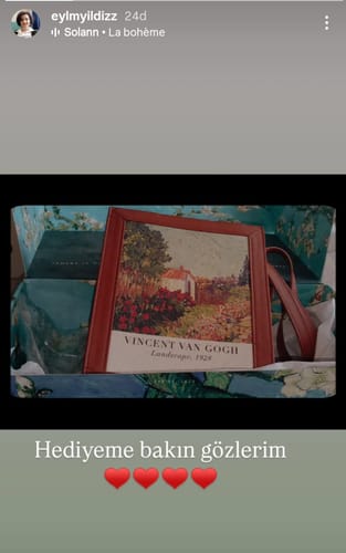 Customer photo review of Van Gogh Landscape Tablo Çanta