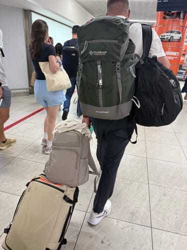 Customer photo review of Blast 43L Roller Backpack