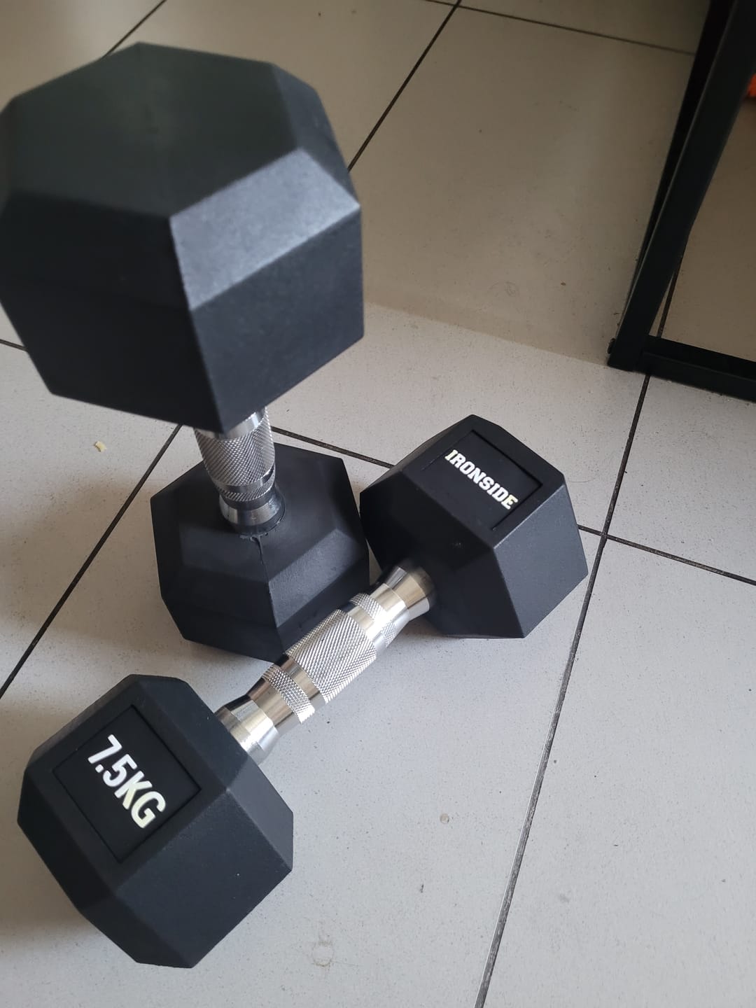 Customer photo review of Mancuerna Hexagonal (2.5 a 50 kg) IRONSIDE