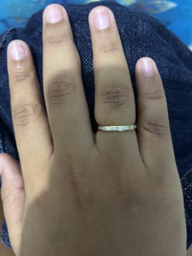 Customer photo review of 0.10ct TW Diamond Wedding & Anniversary Band in 9ct Yellow Gold