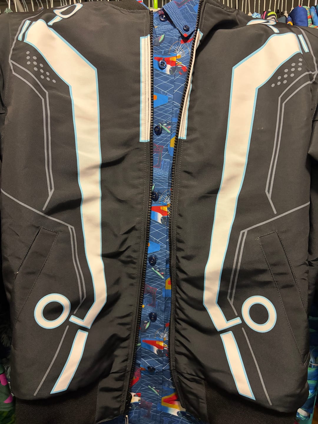 Customer photo review of Disney's Tron Legacy "Light Suit" – Reversible Bomber Jacket