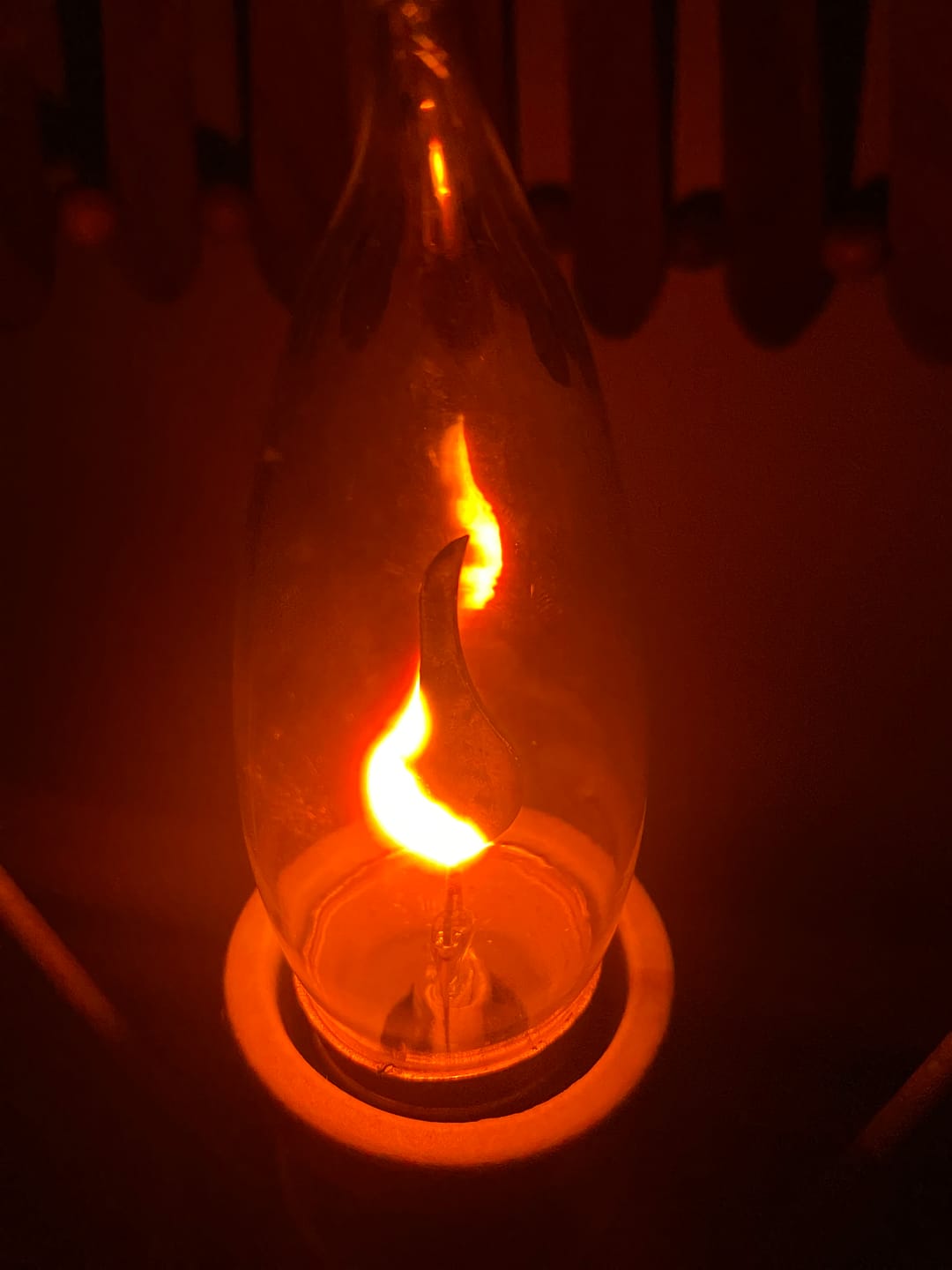 Customer photo review of Flicker Flame - Clear - 3 Watt - Medium Base