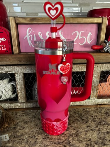 Customer photo review of Valentines Charm - Tumbler Handle Charm