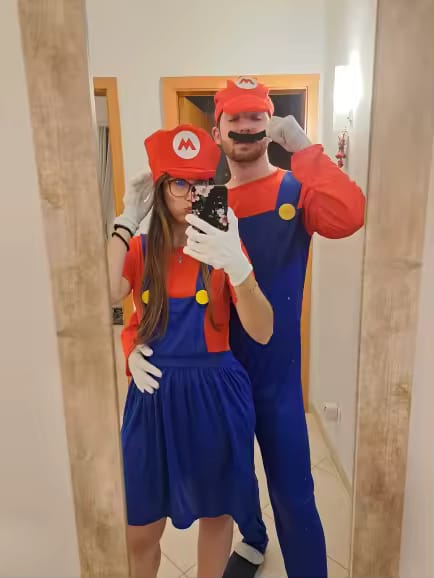 Customer photo review of Mario & Luigi Cosplay Costume – Jumpsuit & Dress Set (Unisex)