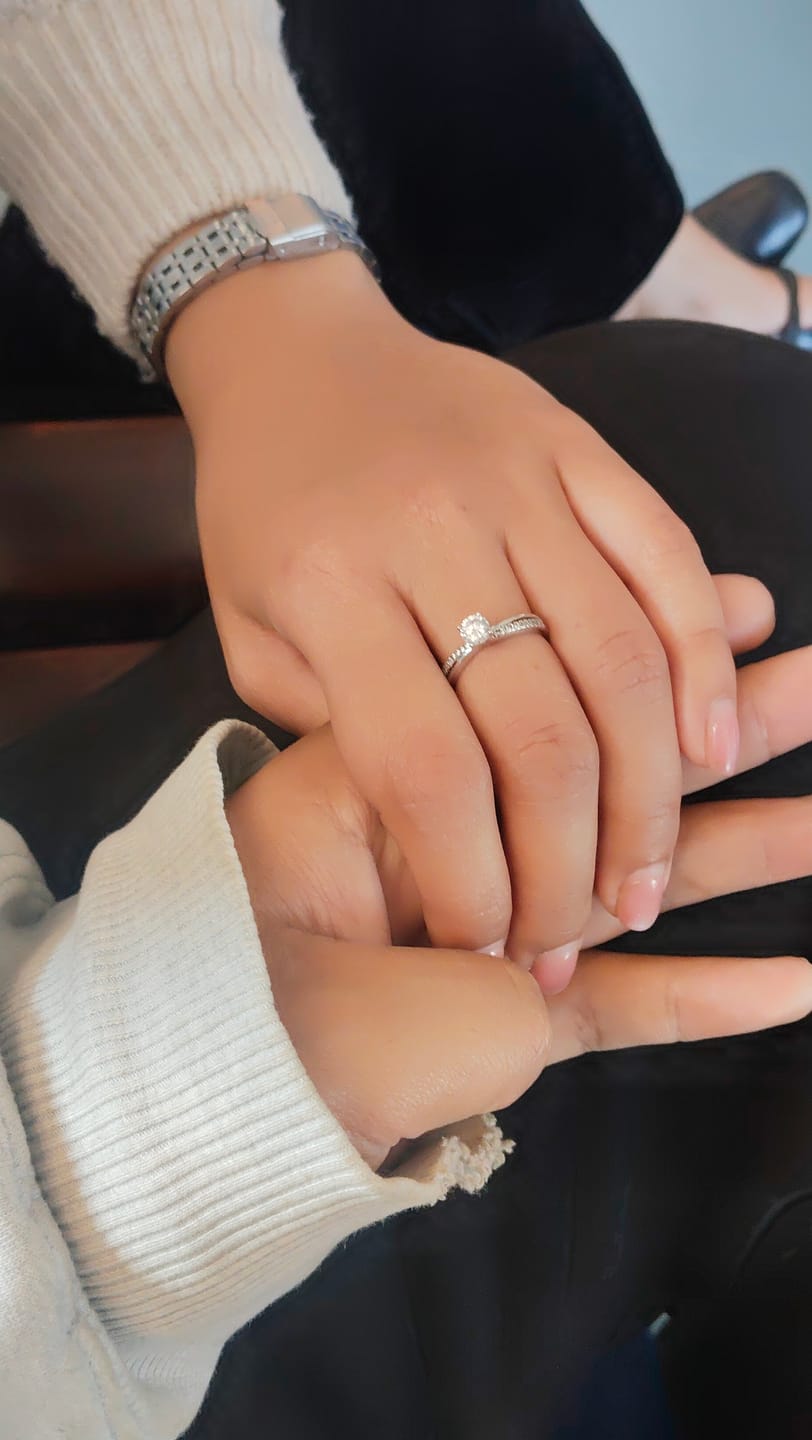 Customer photo review of Silver Zircon Layered Ring