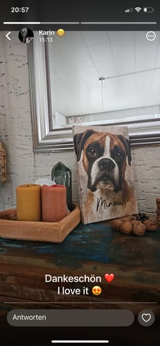 Customer photo review of Dein Haustier als Porträt - Individuelle Leinwand