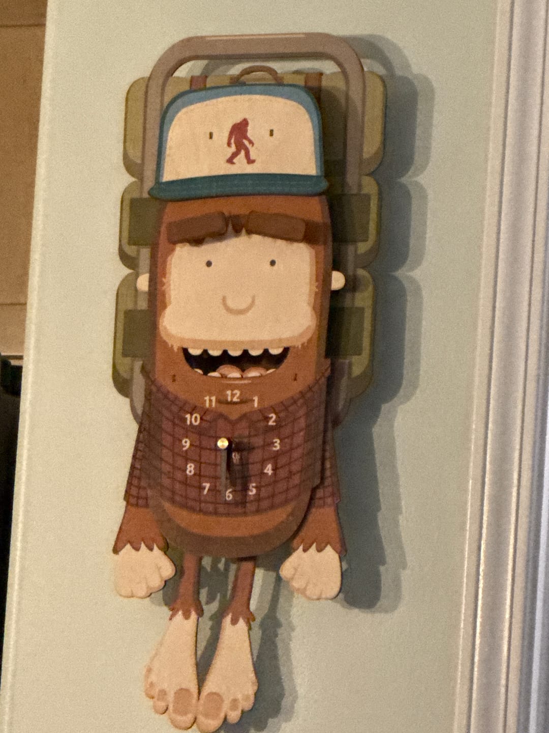 Customer photo review of Earl the Bigfoot Pendulum Clock