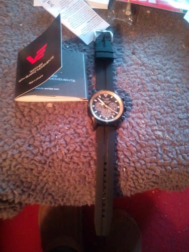 Customer photo review of Almaz / Expedition (22mm) Black Silicone Strap - Polished Buckle