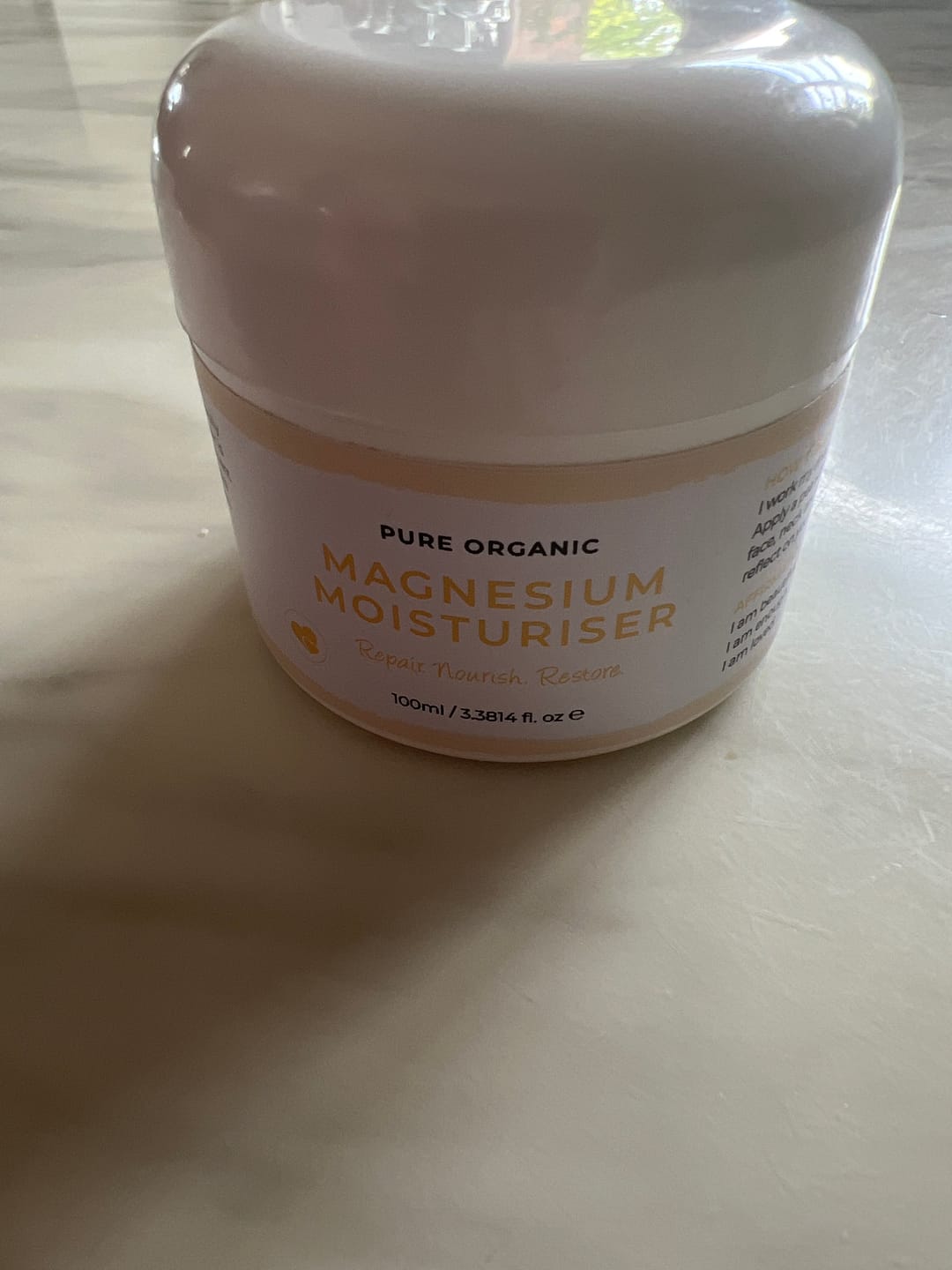 Customer photo review of MAGNESIUM MOISTURISER